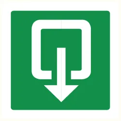 PICTOGRAM UITGANG in pst 150 x 150 mm somati